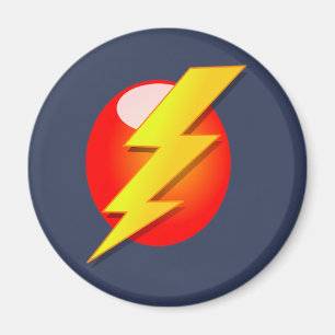 yellow lightning bolt magnet