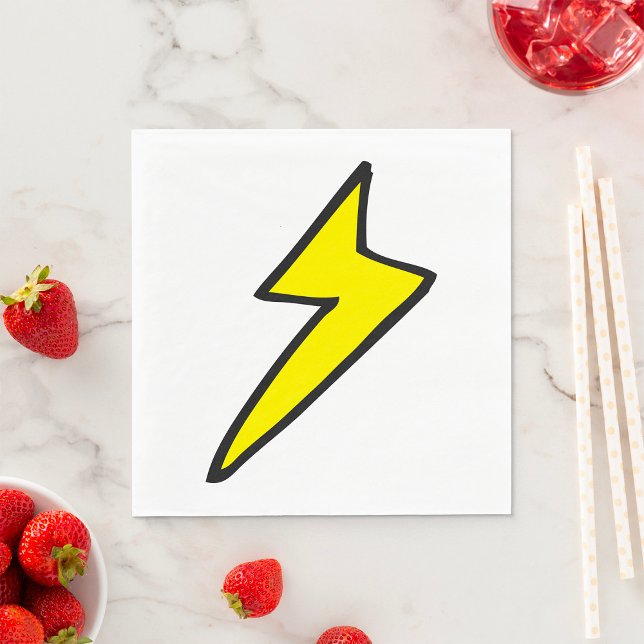 Yellow Lightning Bolt Napkin (Creator Uploaded)