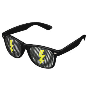 Yellow lightning bolt party shades sunglasses