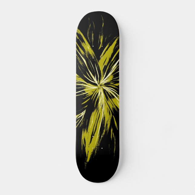 Yellow Lightning Bolt Skateboard (Front)