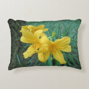 Yellow Lilies Accent Pillow