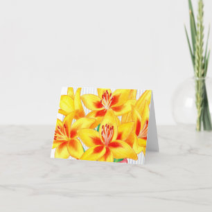 Yellow Lilies Note Card