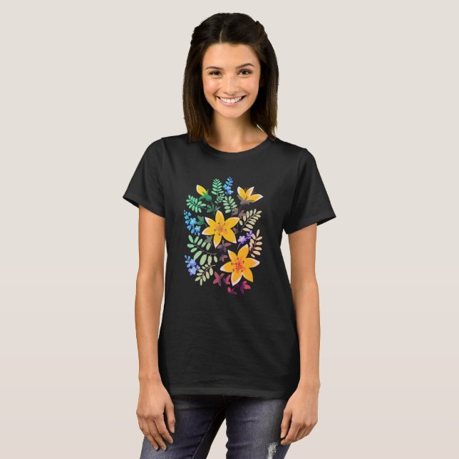 Yellow lilies T-Shirt (Front Full)