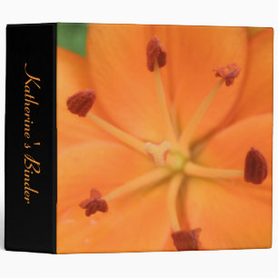 Yellow Lily Floral Custom Binder