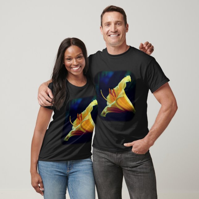 Yellow Lily Floral Nature  T-Shirt (Unisex)