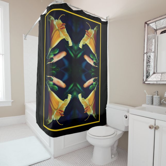 Yellow Lily Flower Abstract Art  (In Situ)