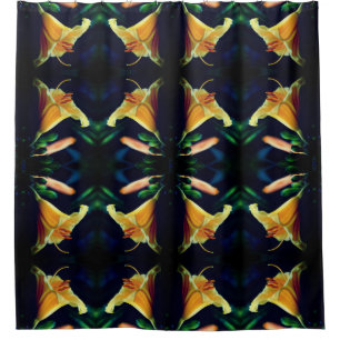 Yellow Lily Flower Abstract Pattern