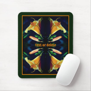 Yellow Lily Flower Abstract Personalized Mouse Pad