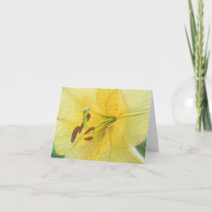 Yellow Lily Flower Art Personalized Note Card