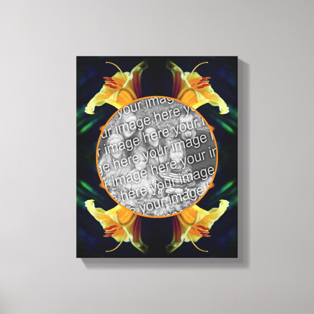 Yellow Lily Flower Create Your Own Photo Canvas Print (Front)