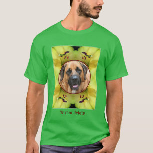 Yellow Lily Flower Frame Create Your Own Photo  T-Shirt
