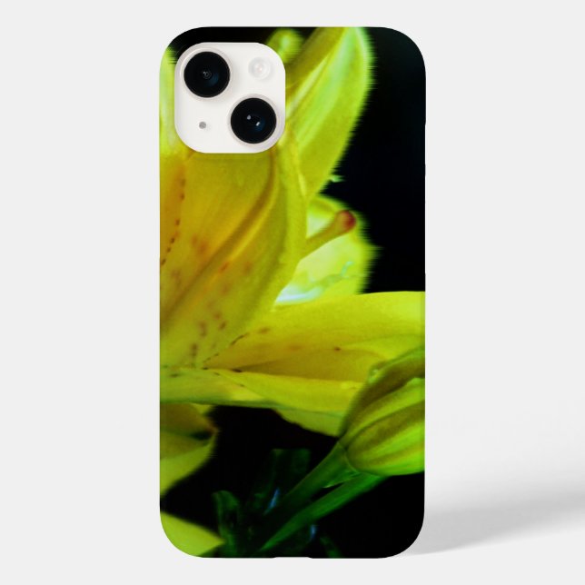 Yellow Lily with Wind Effect by Shirley Taylor Case-Mate iPhone Case (Back)
