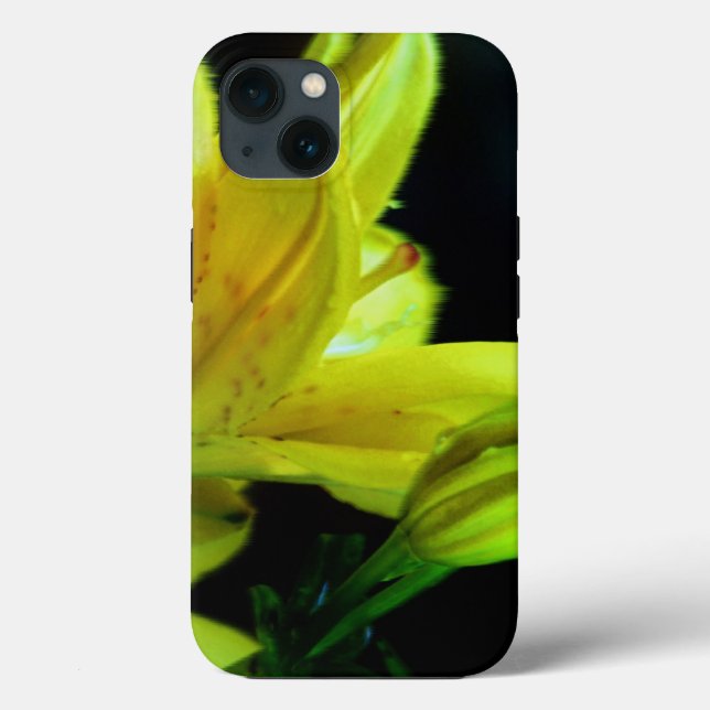Yellow Lily with Wind Effect by Shirley Taylor Case-Mate iPhone Case (Back)