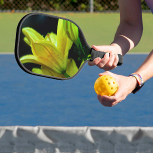 Yellow Lily with Wind Effect by Shirley Taylor Pickleball Paddle