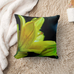 Yellow Lily with Wind Effect by Shirley Taylor Throw Pillow