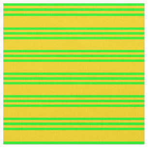 Yellow & Lime Lined Pattern Fabric