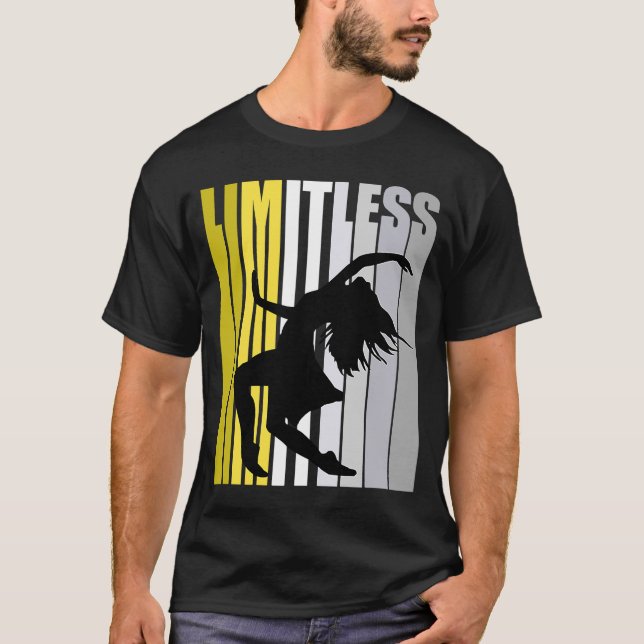 Yellow Limitless Dance Birthday Cute Retro Female T-Shirt (Front)