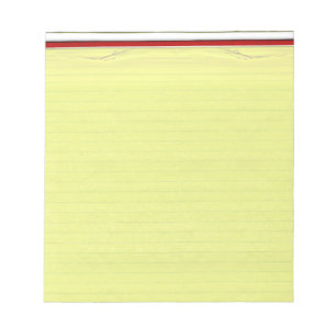 Yellow Lined School Paper Background Notepad