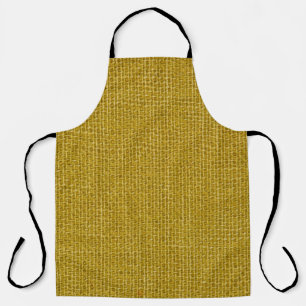 Yellow linen texture closeup photo background. apron