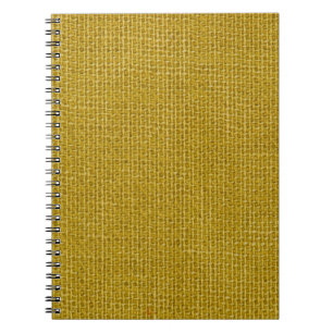 Yellow linen texture closeup photo background. notebook