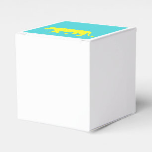 Yellow Lion Outline Favor Box