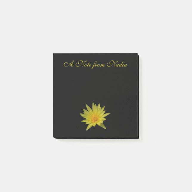Yellow Lotus Waterlily Post-it Notes (Front)
