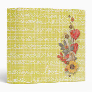 Yellow Love  Scrapbook Photo Album Binder