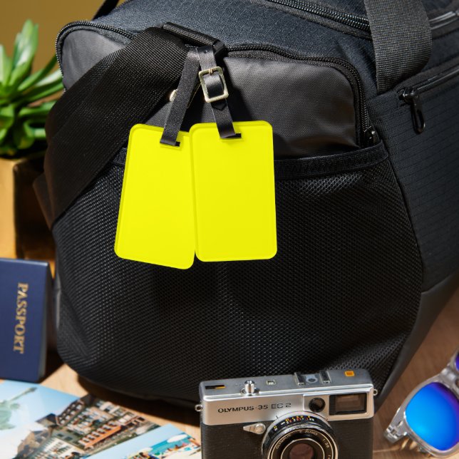 Yellow Luggage Tag (Front & Back)