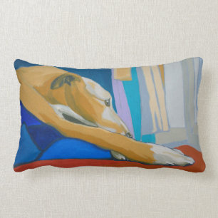 Yellow Lurcher cushion