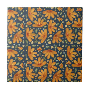 Yellow Luxe Florals Tile