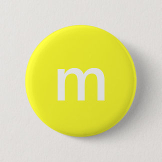 Yellow m&m 2 inch round button