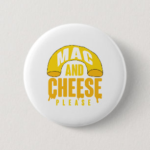 Yellow Macaroni Cheese for kids Mac and Cheese 2 Inch Round Button