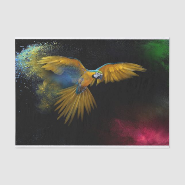 Yellow Macaw Colour Explosion Tissue Paper (Front)