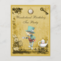 Yellow Mad Hatter Wonderland Birthday Tea Party
