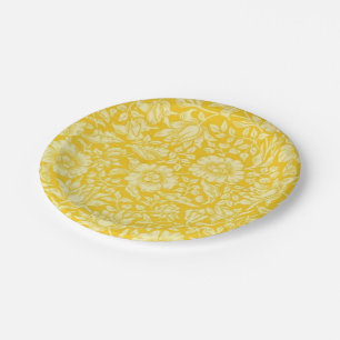 Yellow Mallow Paper Plate