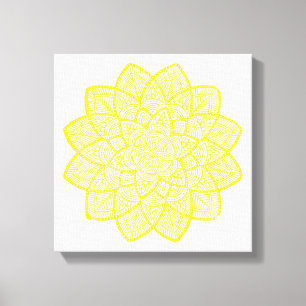 YELLOW MANDALA CANVAS PRINT