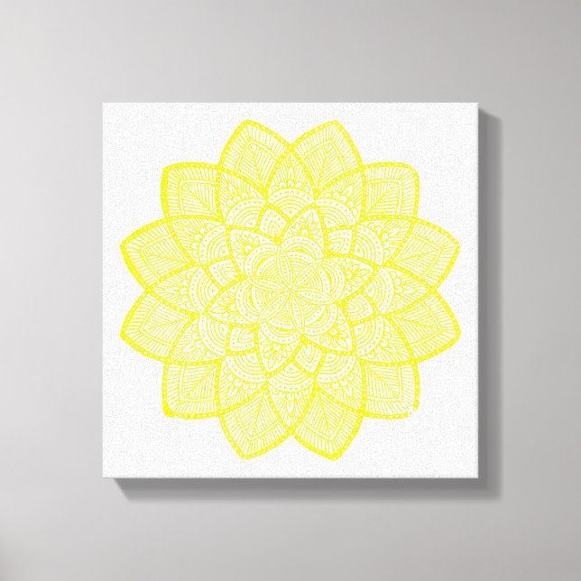 YELLOW MANDALA CANVAS PRINT (Front)