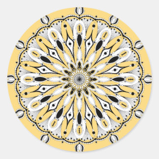 Yellow Mandala (Design 2) Stickers