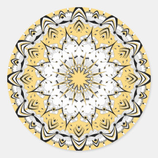 Yellow Mandala (Design 3) Stickers