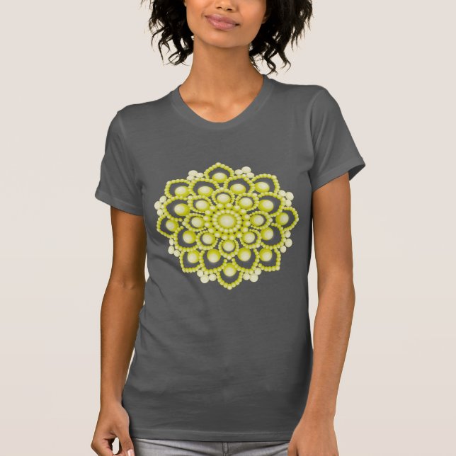 Yellow Mandala Flower T-Shirt (Front)