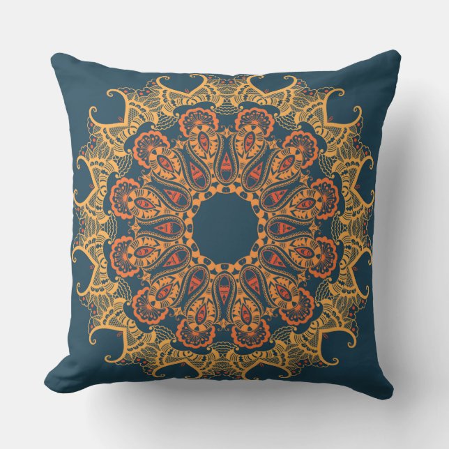 Yellow Mandala Pillow (Front)