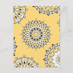 Yellow Mandalas Postcard