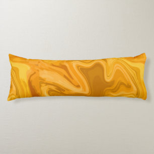Yellow Marble Effect Gifts For Geology Art Decor Body Pillow