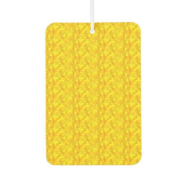 Yellow Marigold Floral Seamless Pattern Air Freshener (Front)