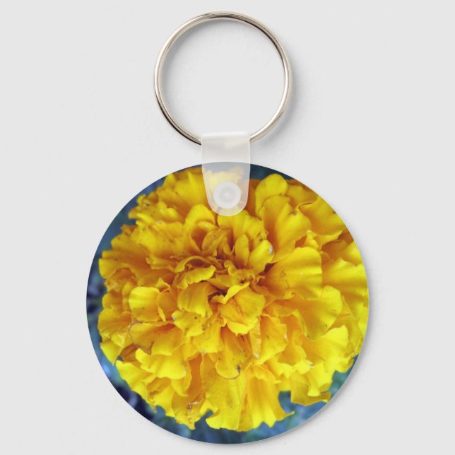 Yellow Marigold Keychain (Front)