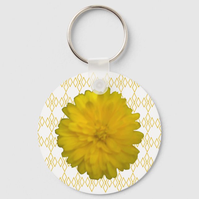 Yellow Marigold Keychain (Front)
