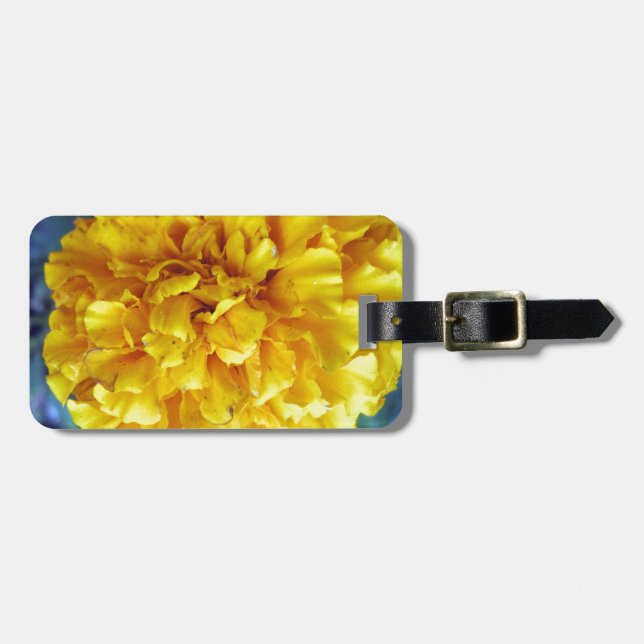 Yellow Marigold Luggage Tag (Front Horizontal)