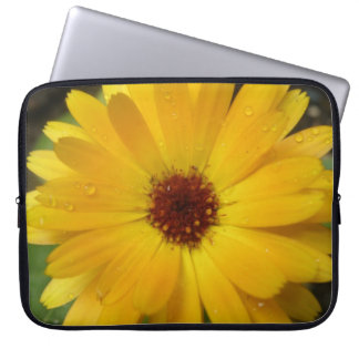 Yellow Marigold Macro Laptop Bag