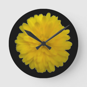 Yellow Marigold Wall Clock