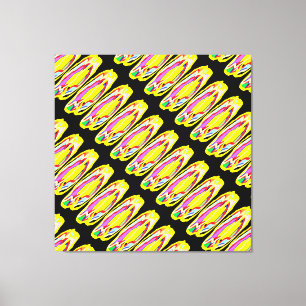 Yellow Mellow colourful abstract art hippie style  Canvas Print